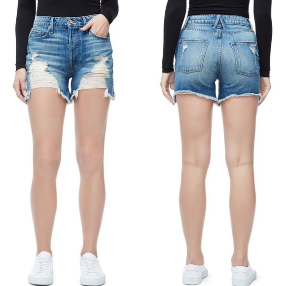 Good American Bombshell Cut Off Shorts NEW - Picture 1 of 10
